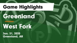Greenland  vs West Fork Game Highlights - Jan. 31, 2020