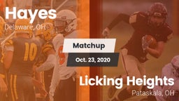 Matchup: Hayes  vs. Licking Heights  2020