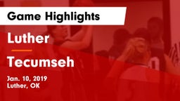 Luther  vs Tecumseh  Game Highlights - Jan. 10, 2019