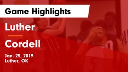 Luther  vs Cordell  Game Highlights - Jan. 25, 2019