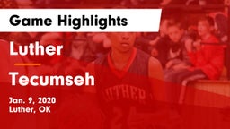 Luther  vs Tecumseh  Game Highlights - Jan. 9, 2020