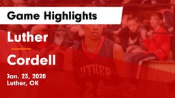 Luther  vs Cordell  Game Highlights - Jan. 23, 2020
