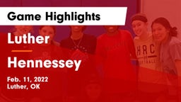 Luther  vs Hennessey  Game Highlights - Feb. 11, 2022