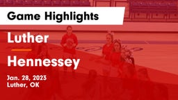 Luther  vs Hennessey  Game Highlights - Jan. 28, 2023