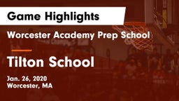 Worcester Academy Prep School vs Tilton School Game Highlights - Jan. 26, 2020