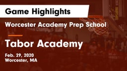 Worcester Academy Prep School vs Tabor Academy  Game Highlights - Feb. 29, 2020
