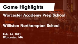 Worcester Academy Prep School vs Williston Northampton School Game Highlights - Feb. 26, 2021