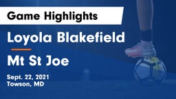 Loyola Blakefield  vs Mt St Joe Game Highlights - Sept. 22, 2021