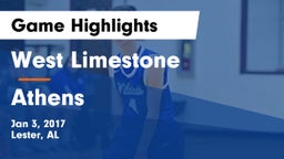 West Limestone  vs Athens  Game Highlights - Jan 3, 2017