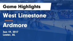 West Limestone  vs Ardmore  Game Highlights - Jan 19, 2017