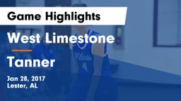 West Limestone  vs Tanner  Game Highlights - Jan 28, 2017