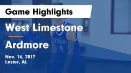 West Limestone  vs Ardmore  Game Highlights - Nov. 16, 2017