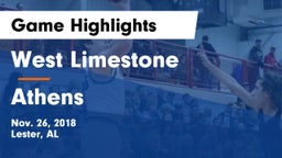 West Limestone  vs Athens Game Highlights - Nov. 26, 2018