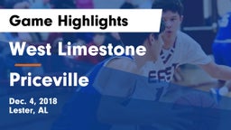 West Limestone  vs Priceville  Game Highlights - Dec. 4, 2018