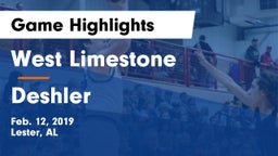 West Limestone  vs Deshler Game Highlights - Feb. 12, 2019