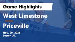 West Limestone  vs Priceville  Game Highlights - Nov. 20, 2023