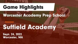 Worcester Academy Prep School vs Suffield Academy Game Highlights - Sept. 24, 2022