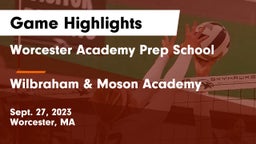 Worcester Academy Prep School vs Wilbraham & Moson Academy Game Highlights - Sept. 27, 2023