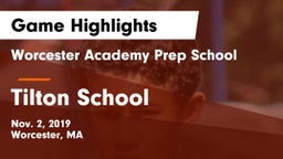Worcester Academy Prep School vs Tilton School Game Highlights - Nov. 2, 2019