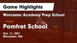 Worcester Academy Prep School vs Pomfret School Game Highlights - Oct. 11, 2021