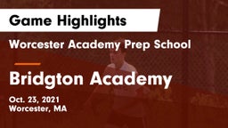 Worcester Academy Prep School vs Bridgton Academy Game Highlights - Oct. 23, 2021