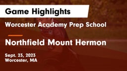 Worcester Academy Prep School vs Northfield Mount Hermon  Game Highlights - Sept. 23, 2023