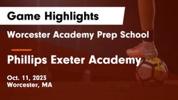 Worcester Academy Prep School vs Phillips Exeter Academy Game Highlights - Oct. 11, 2023