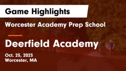 Worcester Academy Prep School vs Deerfield Academy  Game Highlights - Oct. 25, 2023