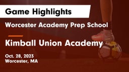Worcester Academy Prep School vs Kimball Union Academy Game Highlights - Oct. 28, 2023