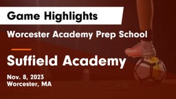 Worcester Academy Prep School vs Suffield Academy Game Highlights - Nov. 8, 2023