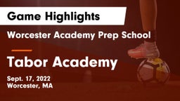 Worcester Academy Prep School vs Tabor Academy  Game Highlights - Sept. 17, 2022