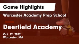 Worcester Academy Prep School vs Deerfield Academy  Game Highlights - Oct. 19, 2022