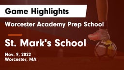 Worcester Academy Prep School vs St. Mark's School Game Highlights - Nov. 9, 2022