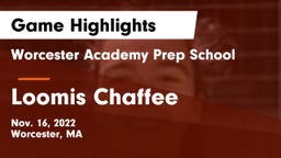 Worcester Academy Prep School vs Loomis Chaffee Game Highlights - Nov. 16, 2022