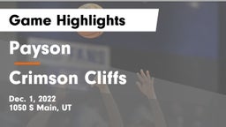 Payson  vs Crimson Cliffs  Game Highlights - Dec. 1, 2022
