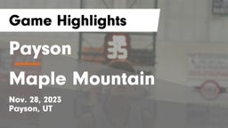 Payson  vs Maple Mountain  Game Highlights - Nov. 28, 2023