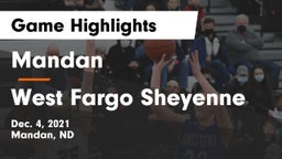 Mandan  vs West Fargo Sheyenne  Game Highlights - Dec. 4, 2021
