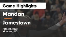 Mandan  vs Jamestown  Game Highlights - Feb. 22, 2022