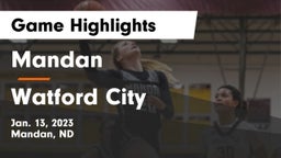 Mandan  vs Watford City  Game Highlights - Jan. 13, 2023