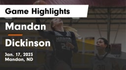 Mandan  vs Dickinson  Game Highlights - Jan. 17, 2023