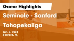 Seminole  - Sanford vs Tohopekaliga  Game Highlights - Jan. 3, 2024