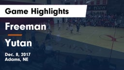 Freeman  vs Yutan  Game Highlights - Dec. 8, 2017