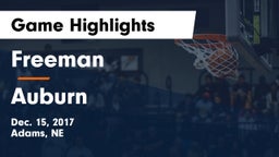 Freeman  vs Auburn  Game Highlights - Dec. 15, 2017