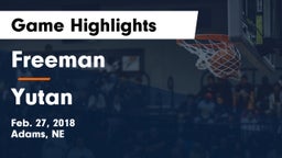 Freeman  vs Yutan  Game Highlights - Feb. 27, 2018