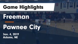 Freeman  vs Pawnee City  Game Highlights - Jan. 4, 2019