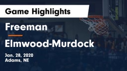 Freeman  vs Elmwood-Murdock  Game Highlights - Jan. 28, 2020