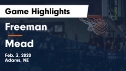 Freeman  vs Mead  Game Highlights - Feb. 3, 2020