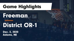 Freeman  vs District OR-1 Game Highlights - Dec. 3, 2020