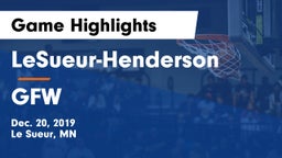 LeSueur-Henderson  vs GFW  Game Highlights - Dec. 20, 2019