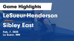 LeSueur-Henderson  vs Sibley East  Game Highlights - Feb. 7, 2020